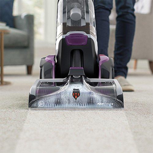 Close up of Hoover smartwash pet complete automatic carpet cleaner in action showcasing its deep cleaning capabilities